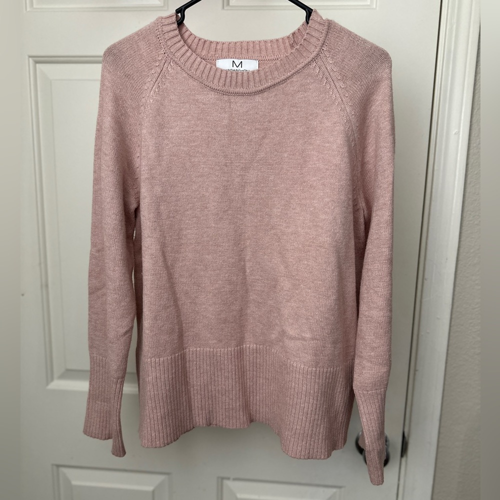 Magaschoni Soft Pink Crew Neck Sweater